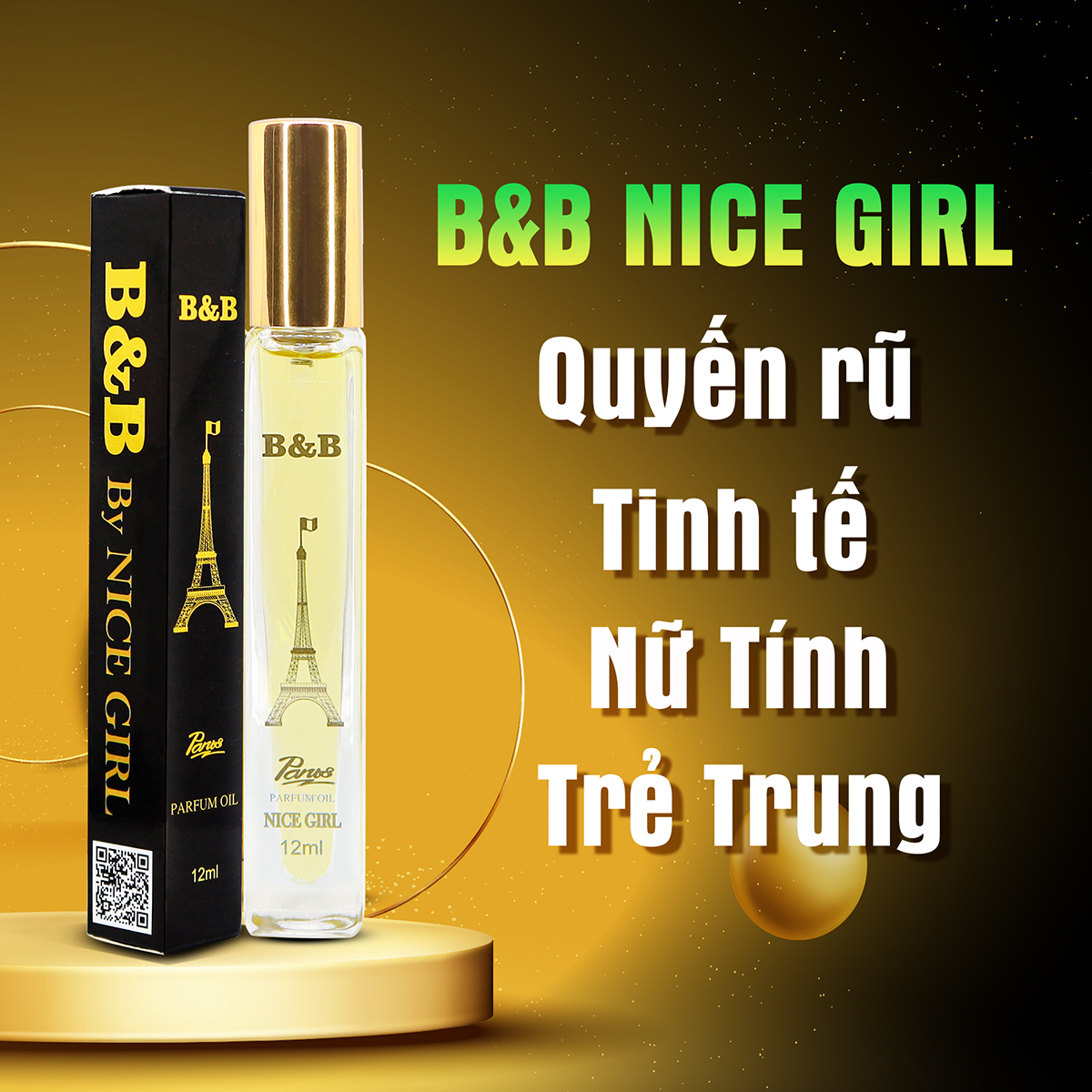 Tinh dầu nước hoa nữ B&B By Nice Girl EDP 12ml lưu hương lâu nữ tính phong
