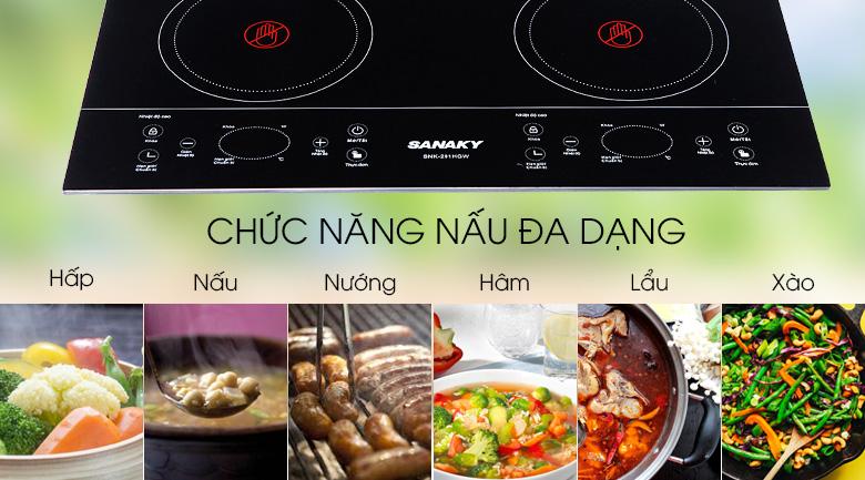 Bếp hồng ngoại đôi Sanaky SNK-201HGW
