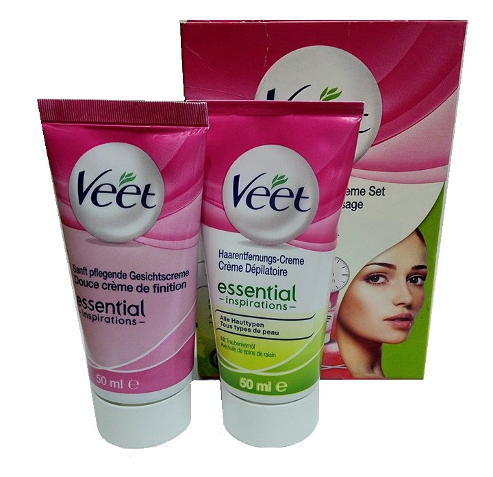 Set Kem tẩy lông mặt 3 phút Veet Essential inspirations 50mlx2