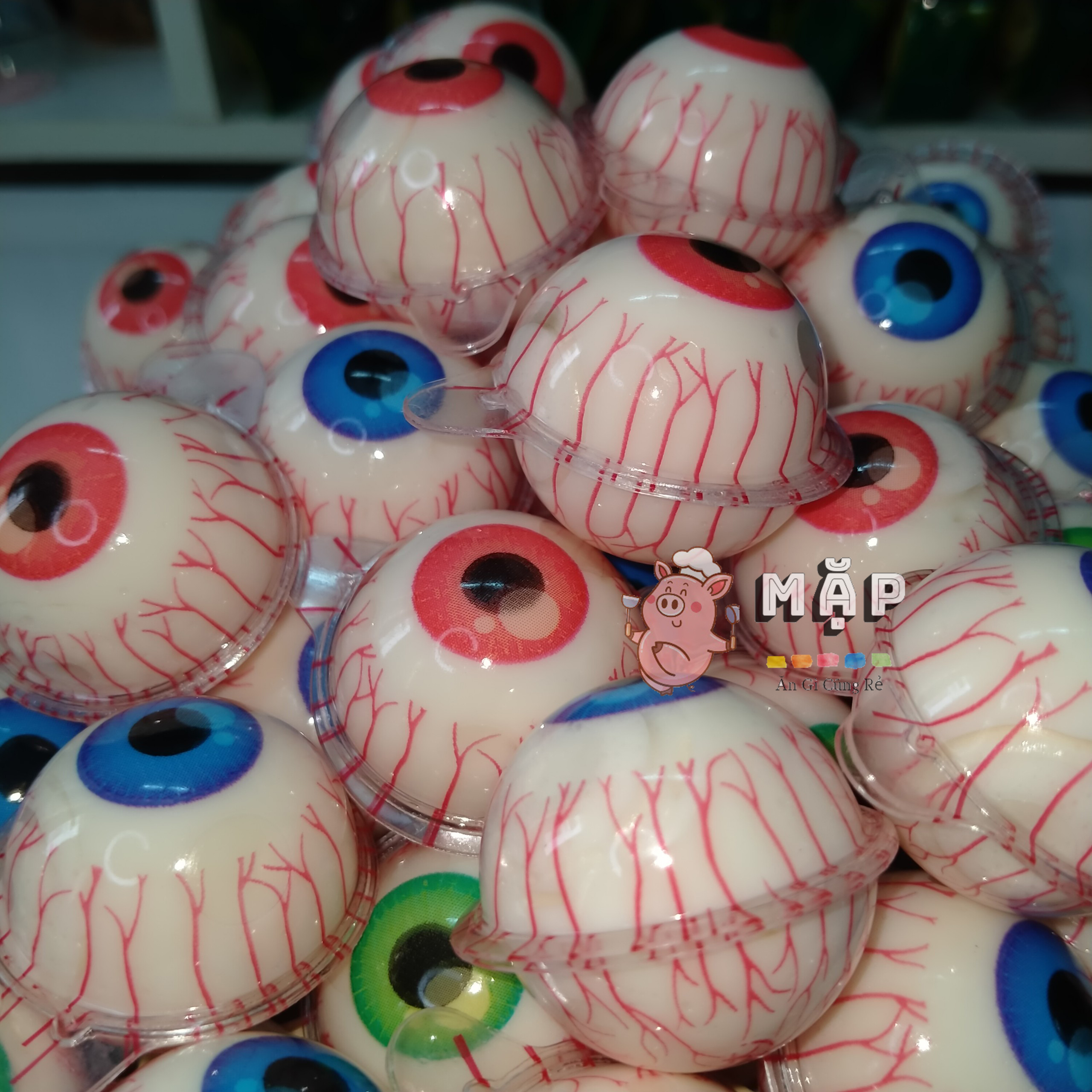 Kẹo Dẻo Con Mắt Nhân Mứt Trái Cây Thái Lan Trolli Pop Eyes