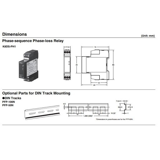 [Omron] Rơle bảo vệ mất pha, sai thứ tự pha K8DS-PH