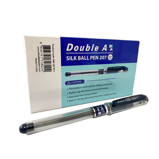 Bút Nước, Bút Gel Có Nắp Double A (Silk Ball Pen 207) Ngòi 0.7mm