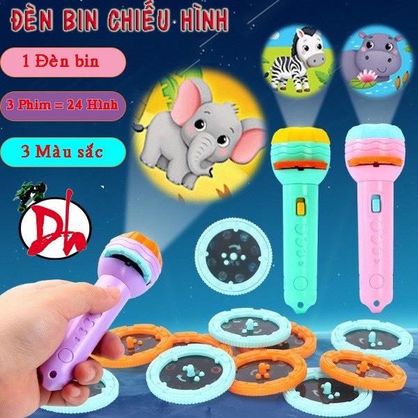 Đồ chơi đèn pin chiếu hình 80 hình đáng yêu cho bé khám phá-Bồ Đồ Chôi Đèn Chiếu
