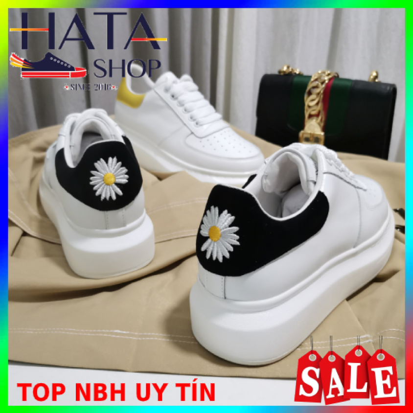 GIÀY THỂ THAO NỮ MCQ THÊU HOA CÚC HATASHOP HOT TREND 2020, GIÀY SNEAKER NỮ SIÊU ÊM VÀ NHẸ, TĂNG CHIỀU CAO giá rẻ