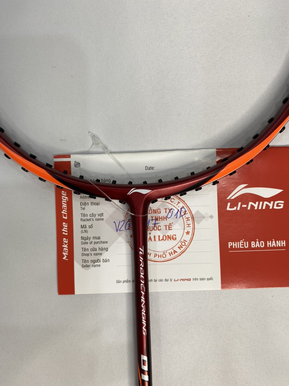 Vợt Cầu Lông Lining Turbo 01D Chính Hãng Tặng ( Quấn Cán + Công Căng Vợt + Bao Đựng Vợt )