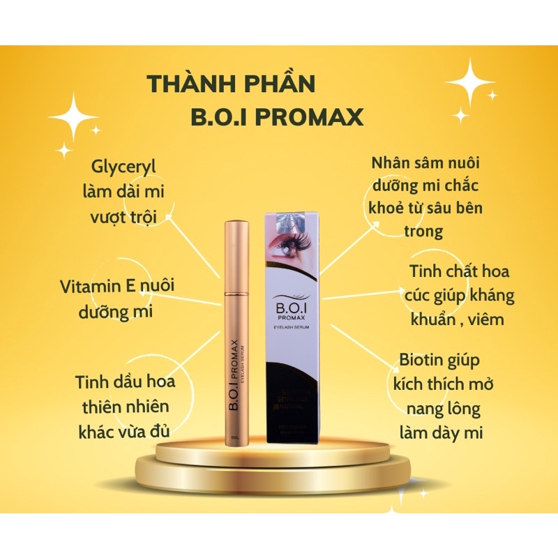 Combo dưỡng mi mày B.O.I cao cấp