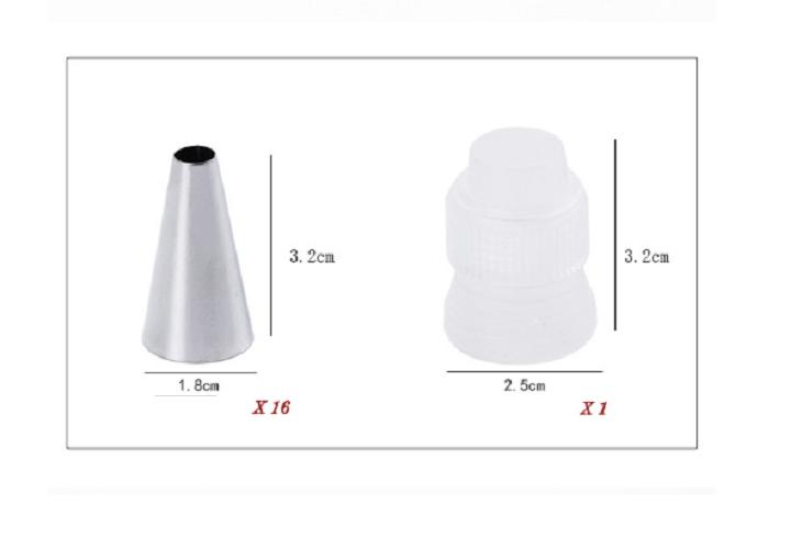[HCM]Bộ 16 đui bắt bông kem kèm chốt