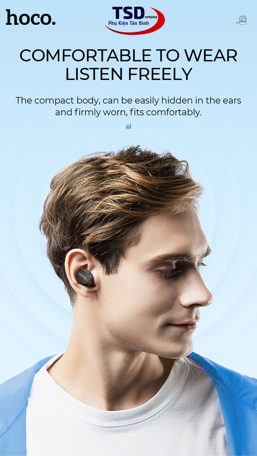 Tai Nghe Bluetooth Mini Hoco E50 Chính Hãng Cảm Ứng Chạm
