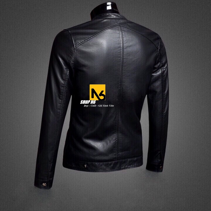 [HCM]Áo Khoác Da Nam Đen Rev Leather - B21