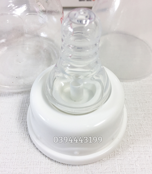 [Tặng 1 Núm Ty] Bình Sữa  Sơ Sinh Cổ Hẹp PC 60ml Dolphin - DPA017