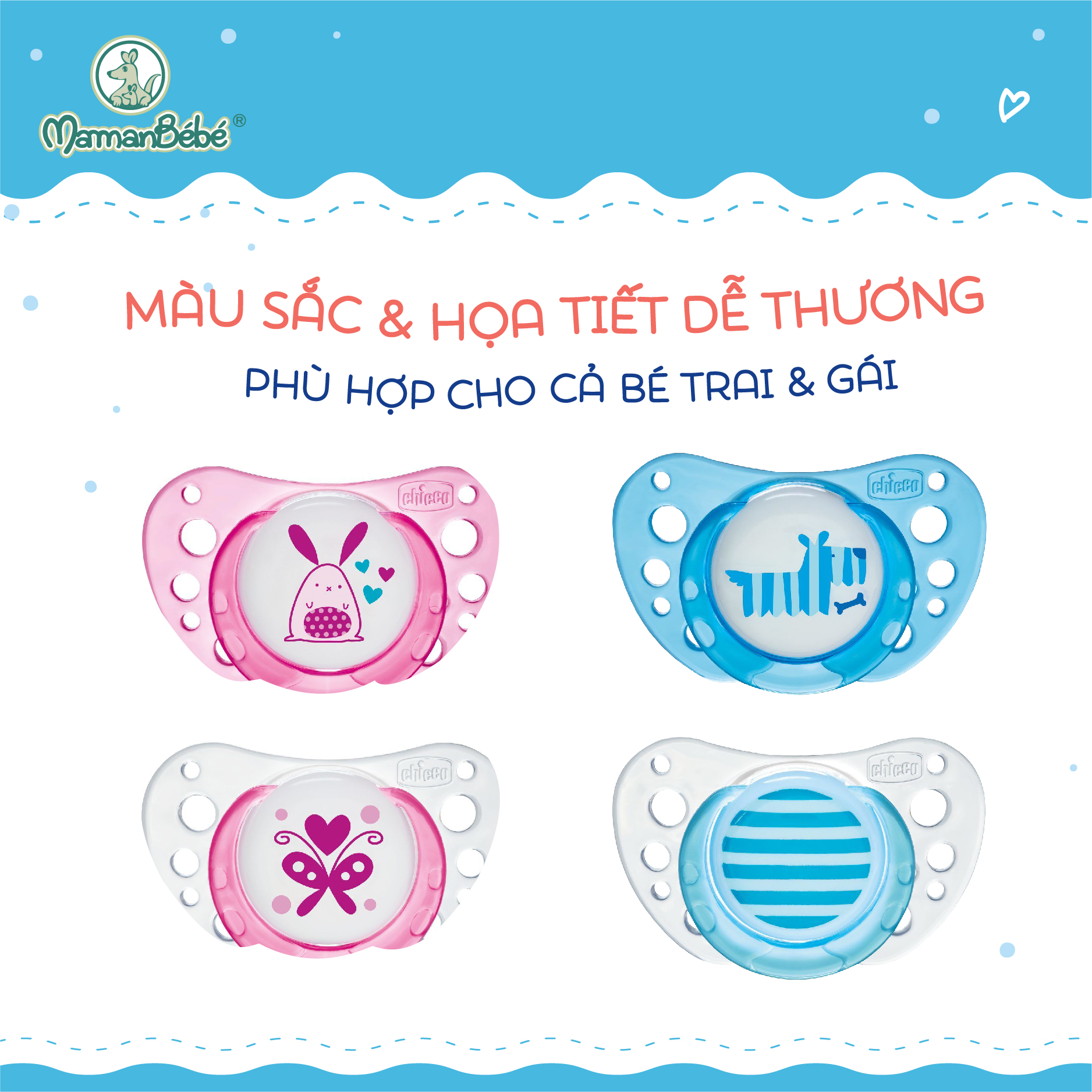 Bộ 2 ty ngậm Physio Air 0 – 6M+ Chicco