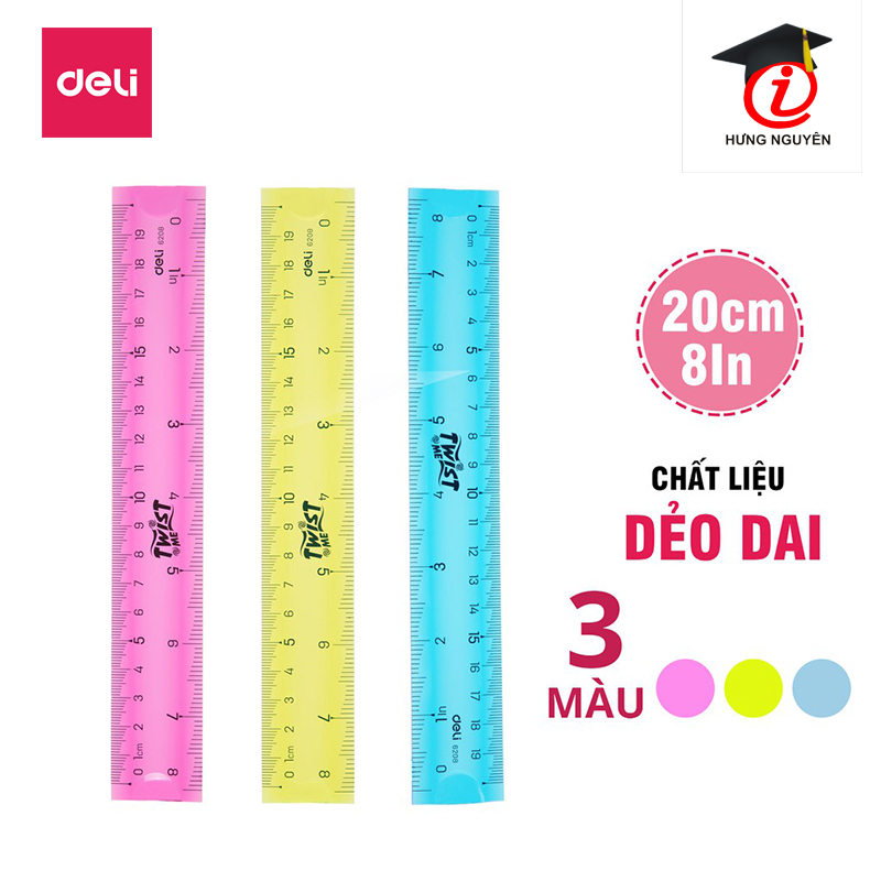 Thước dẻo 20cm 6208 (Deli)