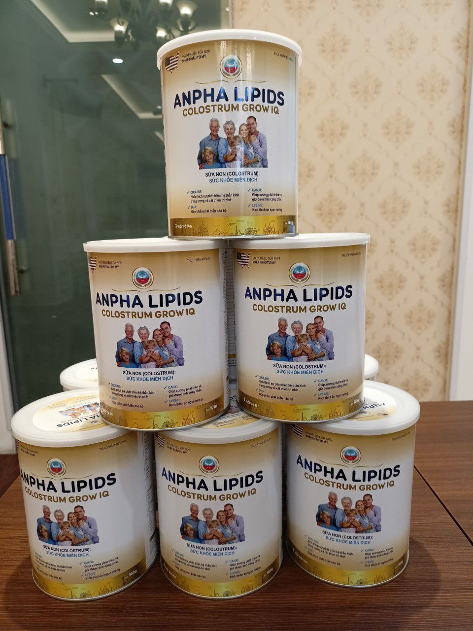 Sữa non Anpha Lipids Colostrum Grow IQ 900 gram