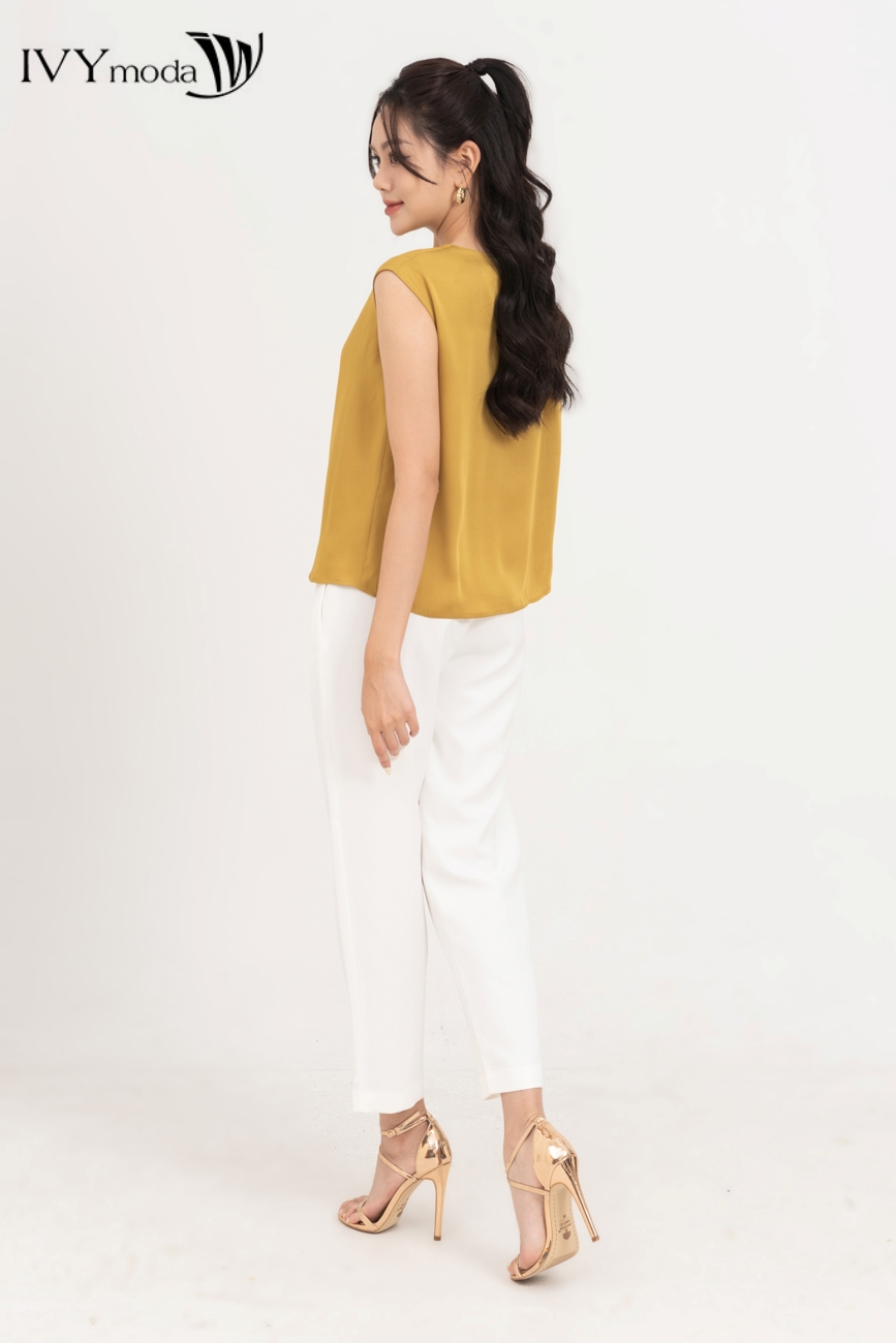 Áo lụa cổ thuyền IVY moda MS 16B9528