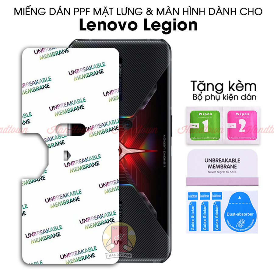 Miếng Dán PPF Cường Lực Bảo Vệ Màn Hình Và Mặt Lưng Lenovo Legion 1 2 3 4 5 Duel Pro 4G 5G Chống Nước Chống Xước Tự Phục Hồi Chất Liệu Cao Cấp