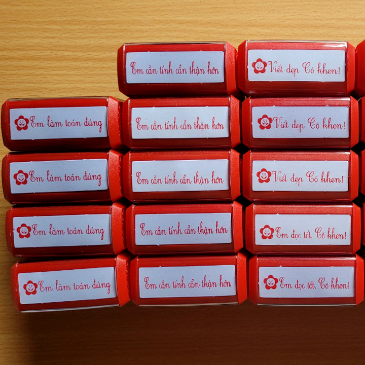 Khắc dấu cô khen em, con dấu tiểu học, mầm non (1-24)