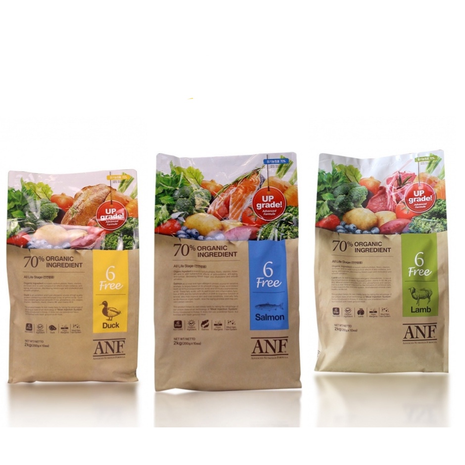 [200g và 400g ] ANF Natural 6Free Thức Ăn Hạt Hữu Cơ Cho Chó