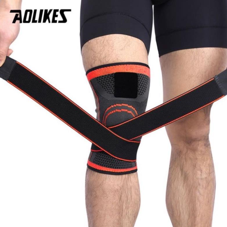 Bó gối cao cấp Aolikes chính hãng có đai cuốn bảo vệ khớp gối