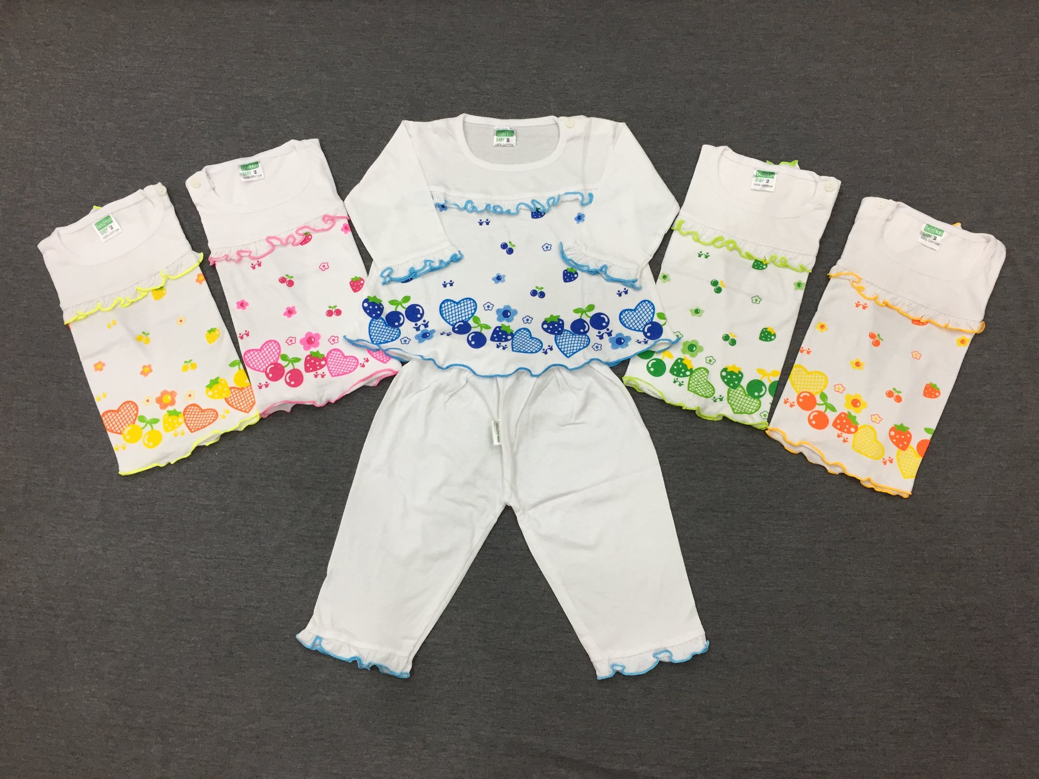 Combo 05 bộ dâu dài cho bé gái (3-17kg)
