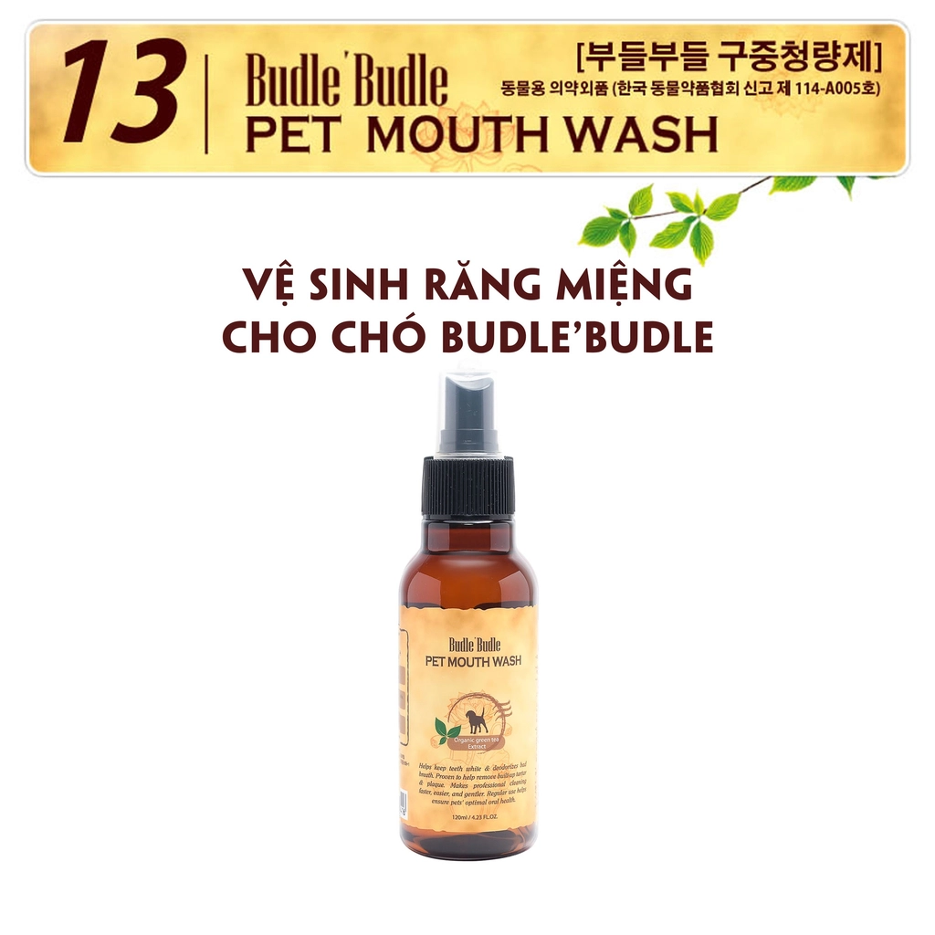 XỊT VỆ SINH RĂNG MIỆNG CHO CHÓ BUDLE'BUDLE