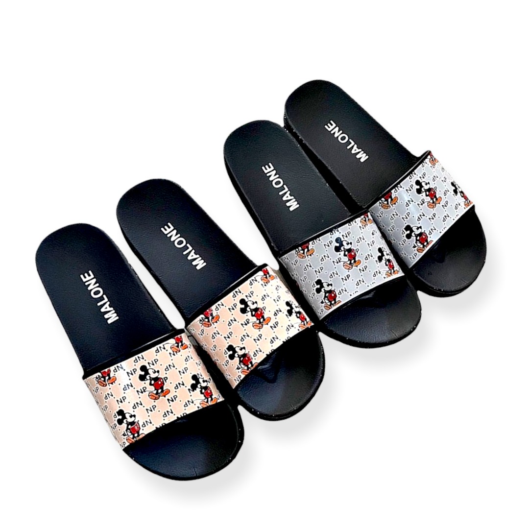 Dép chuột mickey nữ quai ngang đế cao su nguyên khối siêu bền iDÉP- DL065