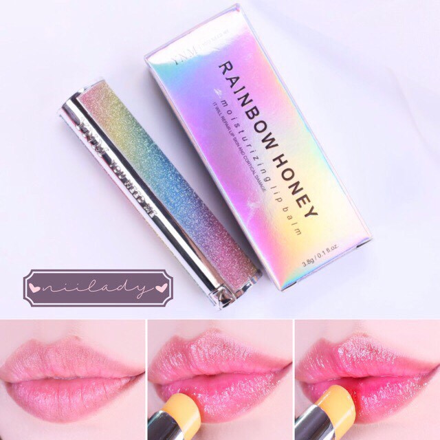 Son dưỡng đổi màu ynm rainbow honey lip balm