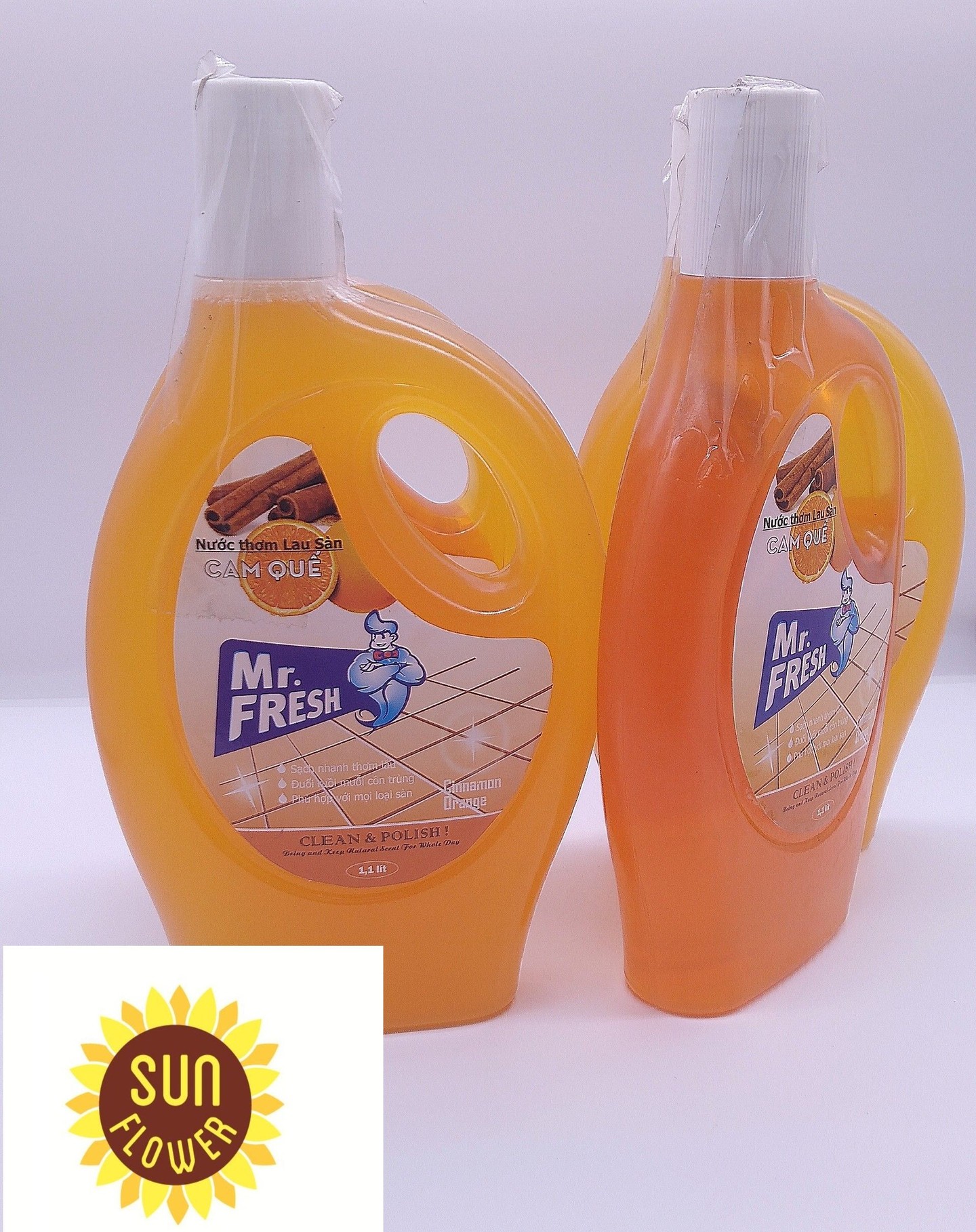 Nước thơm lau sàn Mr.Fresh 1.1L ( Hương Cam Quế )