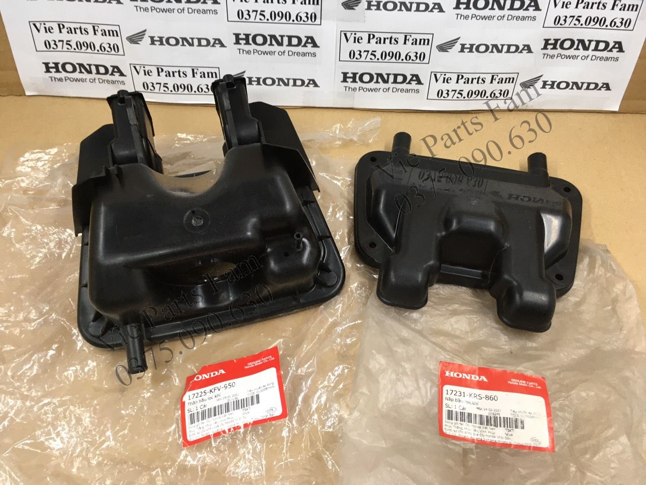 Hộp lọc gió Wave, Dream Honda ( 2 chi tiết ), chính hiệu Honda Motor VN mới 100%