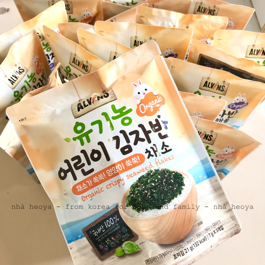 Rong biển rắc cơm hữu cơ alvins chính hãng hàn quốc