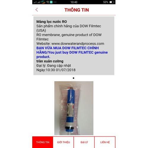 Lõi Lọc Nước Số 4 RO DOW Chuẩn