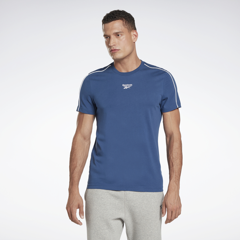 Reebok TRAINING Áo thun Tập luyện Nam Workout Piping Tee Màu xanh đậm  HA9015 | Lazada.vn