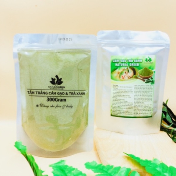 Gói 300gr tắm trắng cám gạo trà xanh,đắp mặt dưỡng da dùng cả cho face & body cao cấp