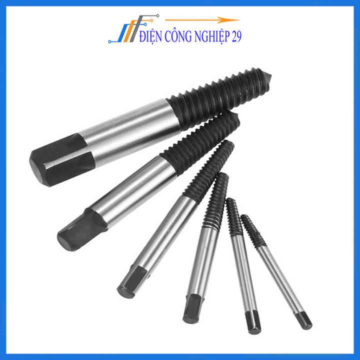 Bộ Tháo Bu Lông Ốc Vít-5 Mũi (Tháo Khoét Ốc Gẫy Trờn Ren )