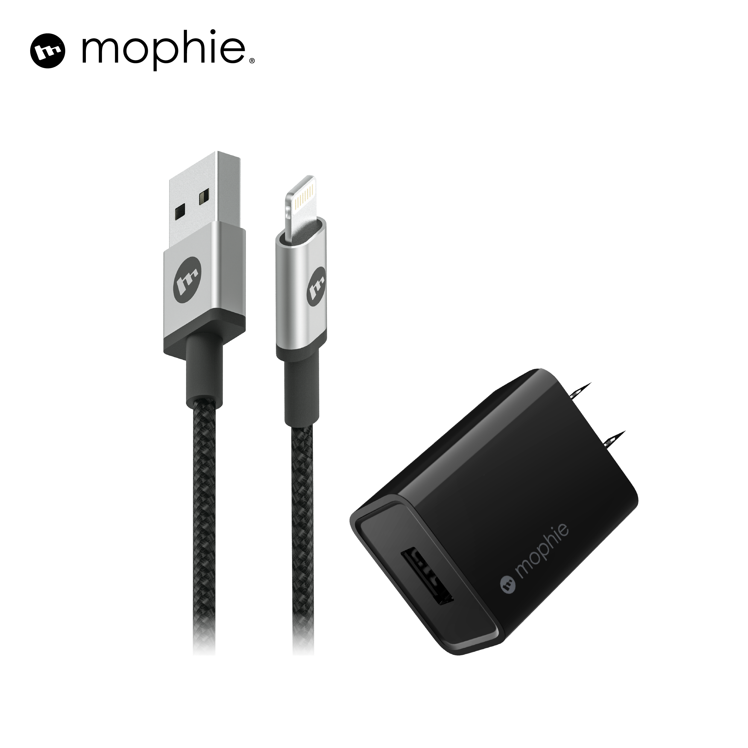 Combo sạc MOPHIE 10W cho IP/tablet táo(Sạc Mophie 10W USB-A + cáp Mophie 1m)
