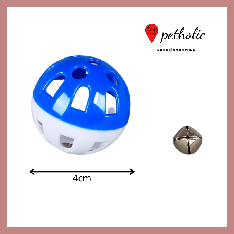 Bóng chuông đồ chơi cho chó mèo Petholic 4cm