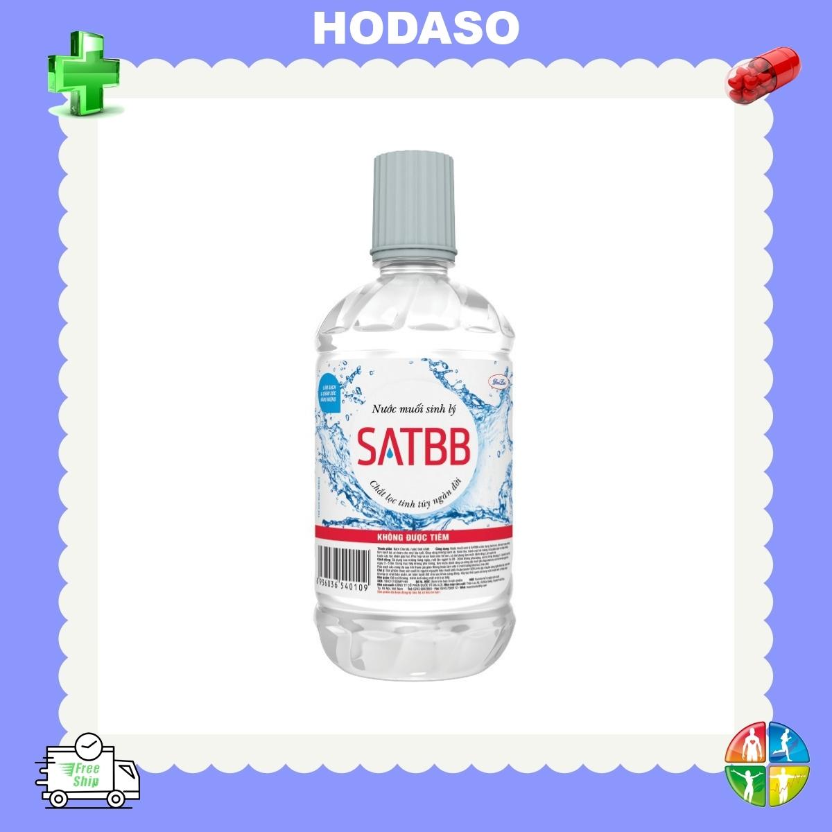 Nước muối sinh lý Satbb - Giúp chăm sóc, bảo vệ, và làm sạch răng miệng (Lọ 550ml)