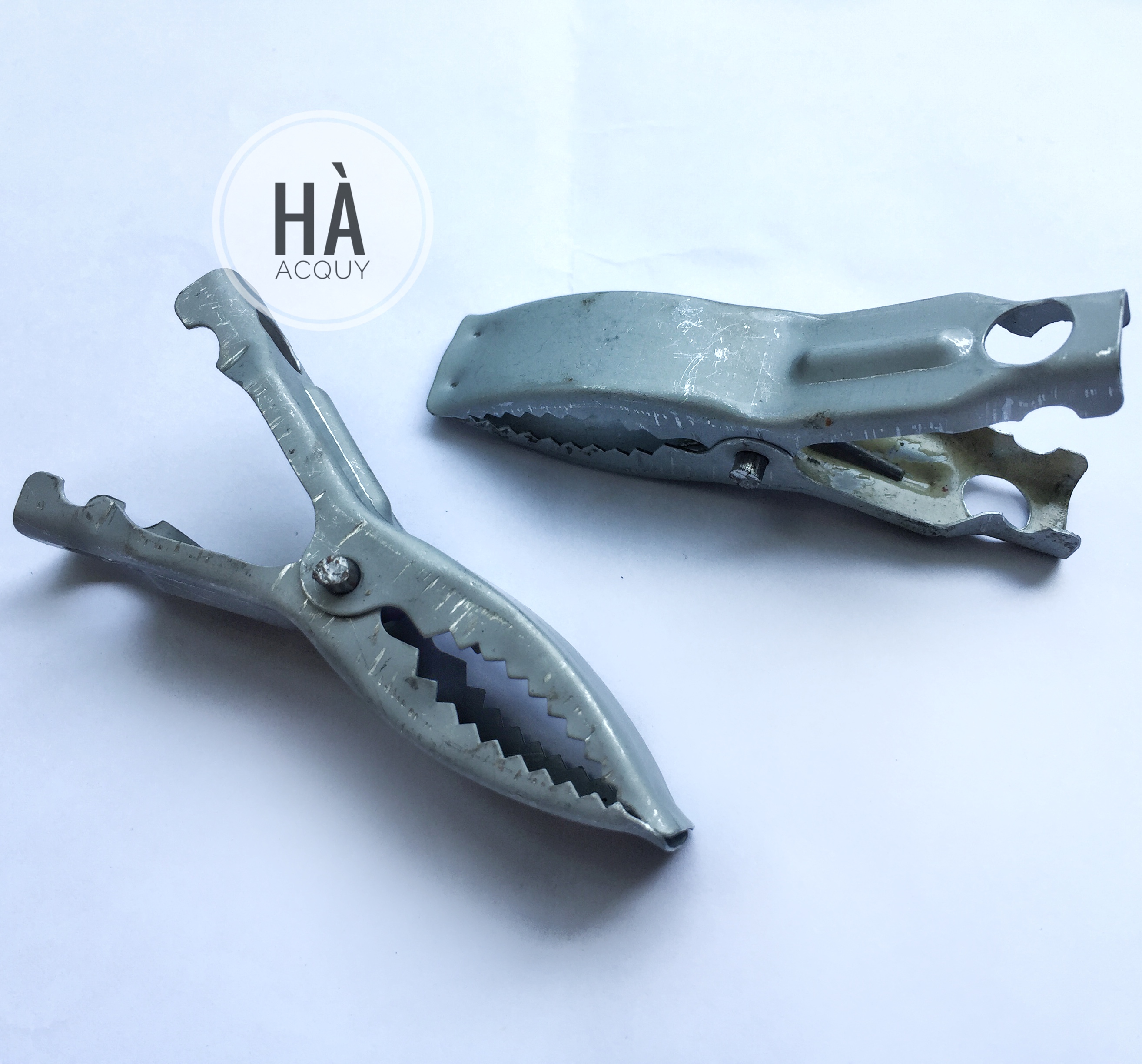 2 Kẹp bình Ắc Quy Cá Sấu Xám 200A - 9Cm