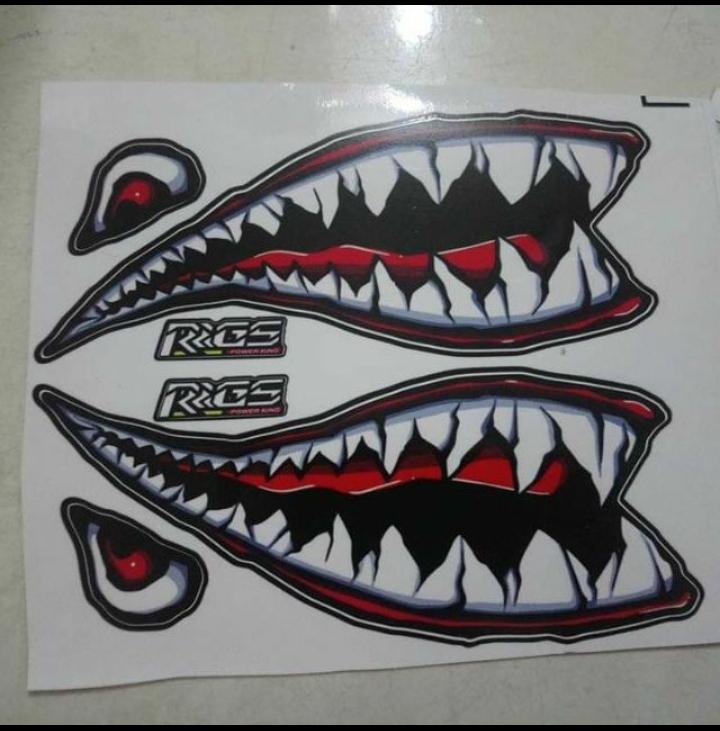 tem logo ticker răng cá mập kt 1 cặp sấp sỉ 20x20cm