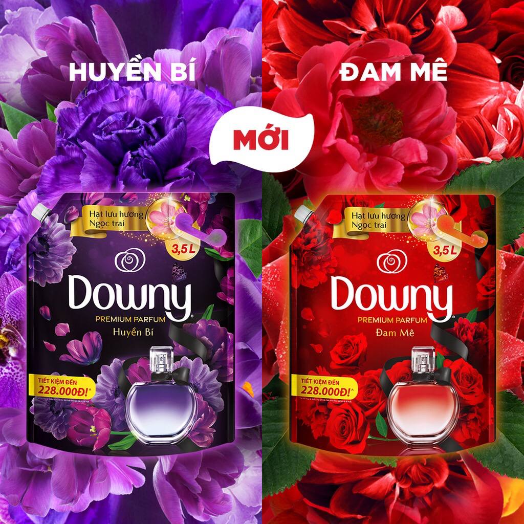 Nước xả vải Downy Đam mê túi 3L