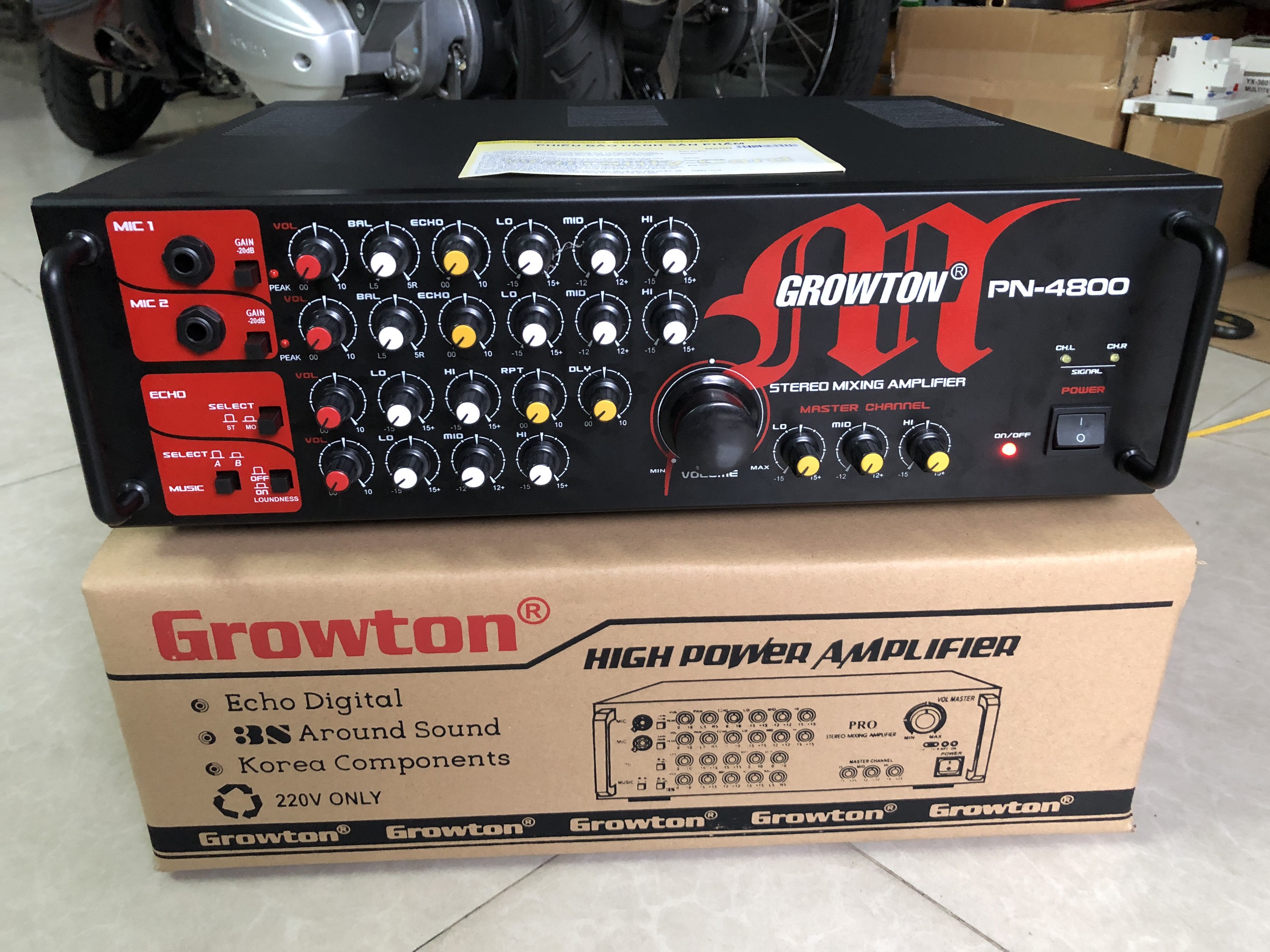 Amply Growton PN-4800 chạy 8 sò Cs 600W