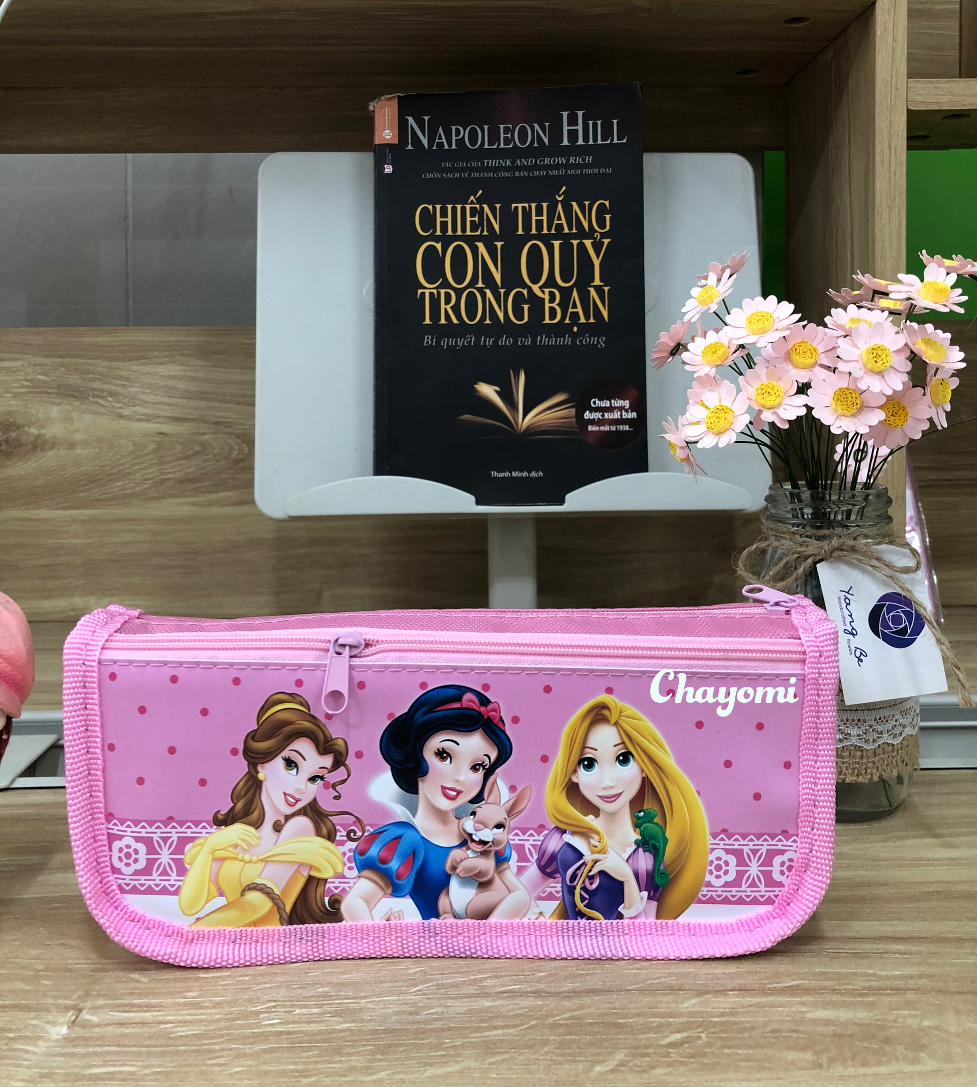 Bóp vải 2 ngăn, túi đựng bút học sinh hình công chú elsa ( giao màu ngẫn nhiên )