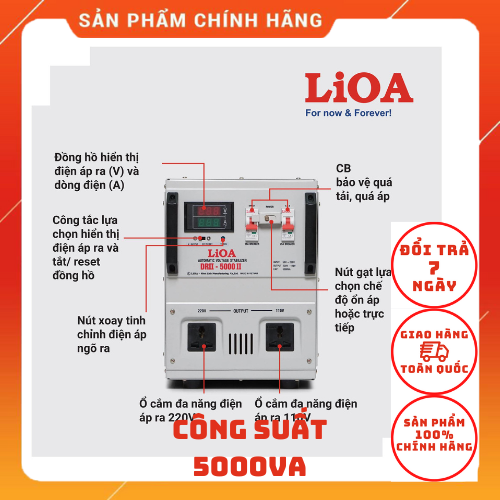 Ổn pressure lioa 1kva Đồng Watch led 2020