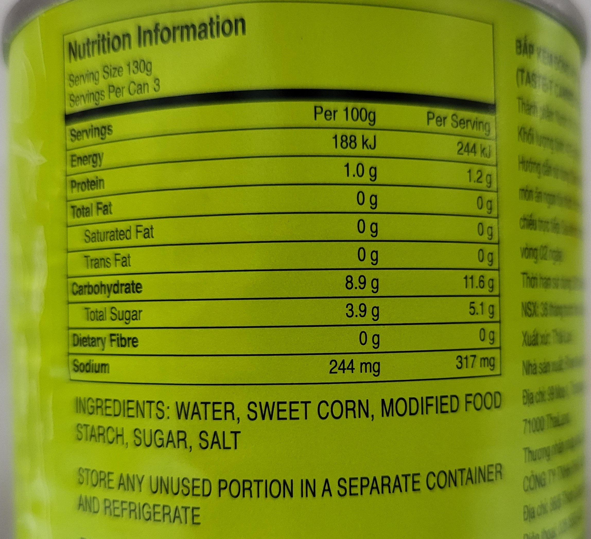 [Hộp 425g] BẮP KEM [Thailand] TASTE-T Cream Style Corn (halal) (pkg)