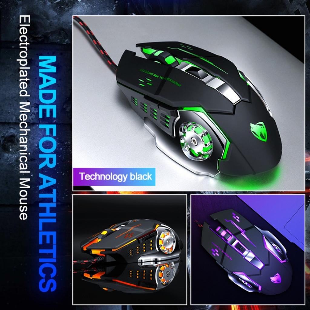 Chuột Máy Tính Mouse T - Wolf V6 Led Game Có Dây Cổng Usb