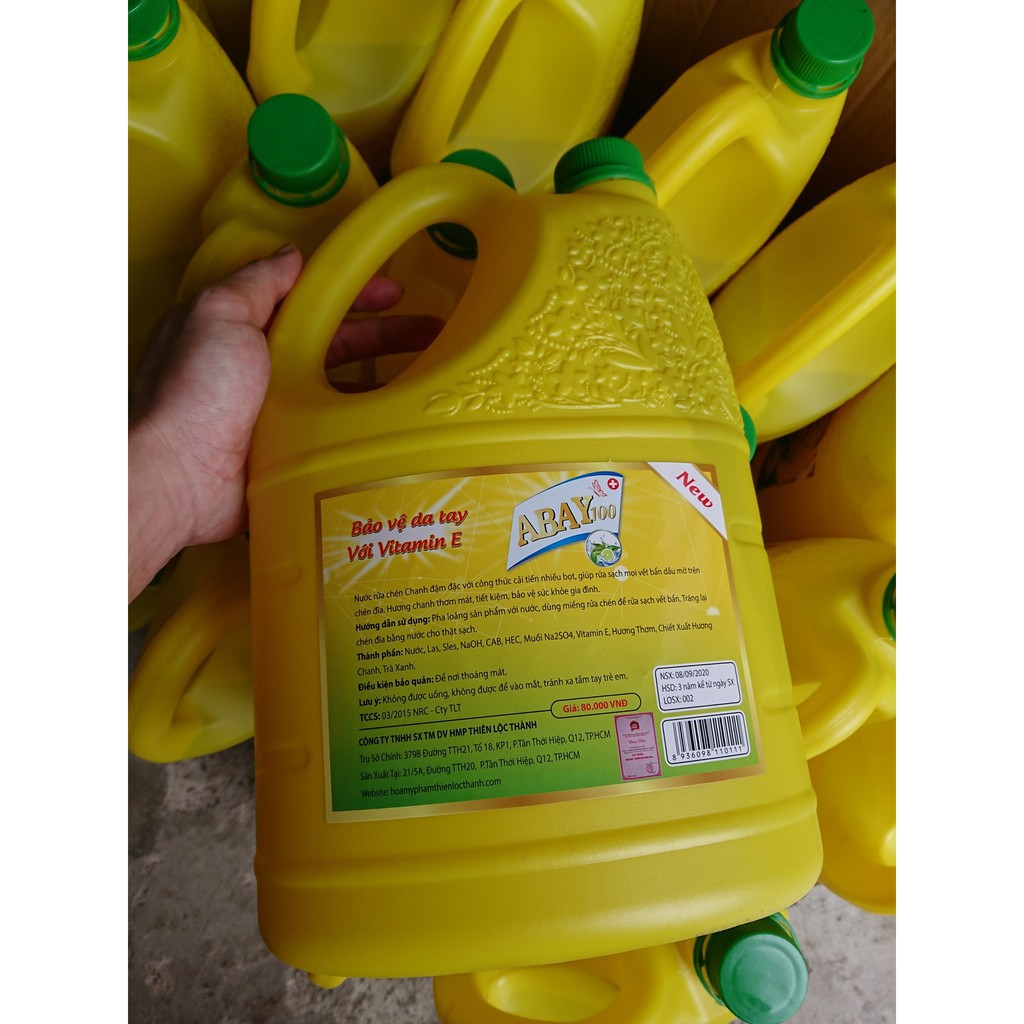 Nước Rửa Chén ABAY 4Kg Đánh Bay Dầu Mỡ
