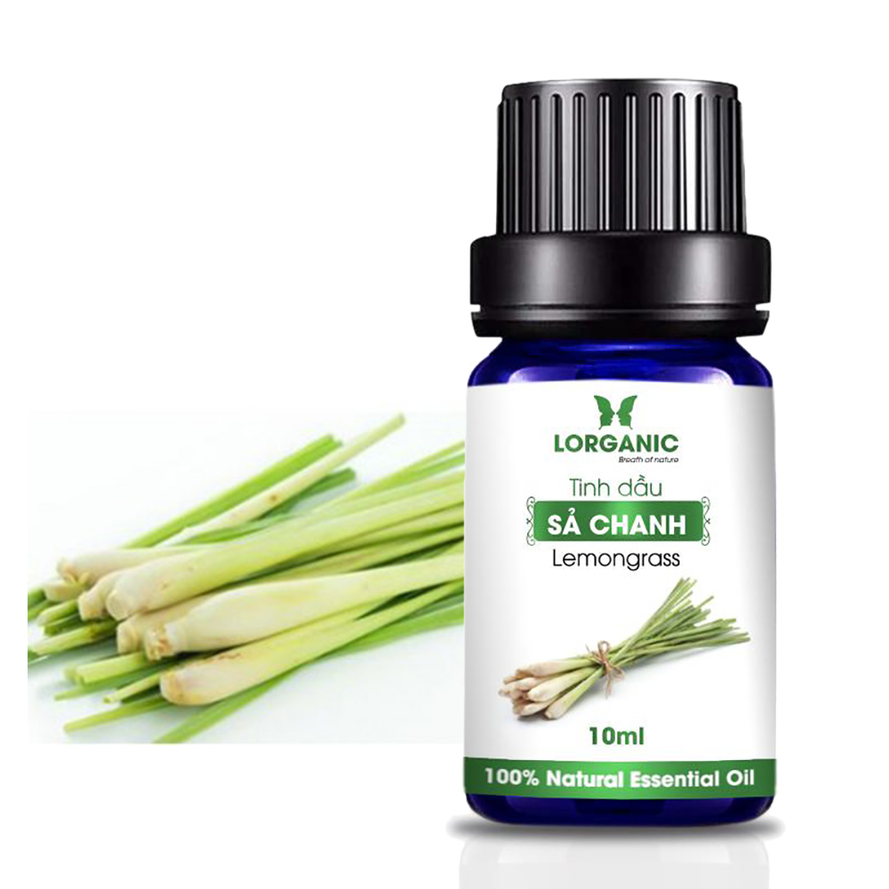 [HCM]Combo Tinh Dầu Sả Chanh Lorganic + Tràm Gió Lorganic (10ml / Chai)