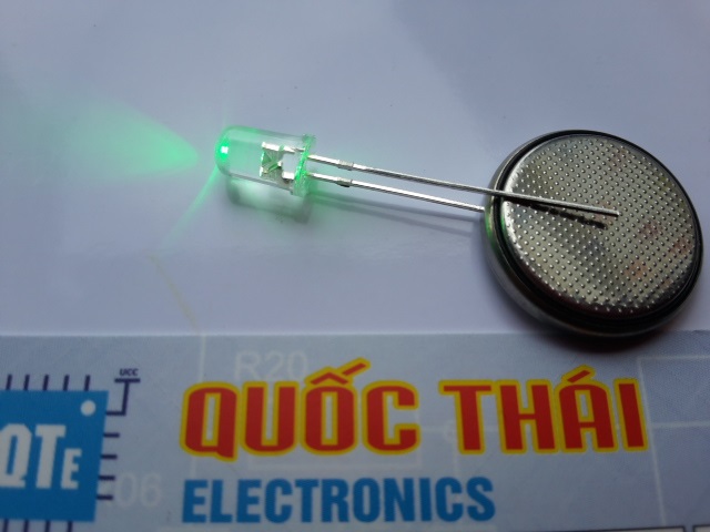 Combo 10 led siêu sáng trong màu xanh lá 5mm