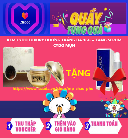 KEM CYDO LUXURY DƯỠNG TRẮNG DA 16G + TẶNG SERUM MỤN 10ml