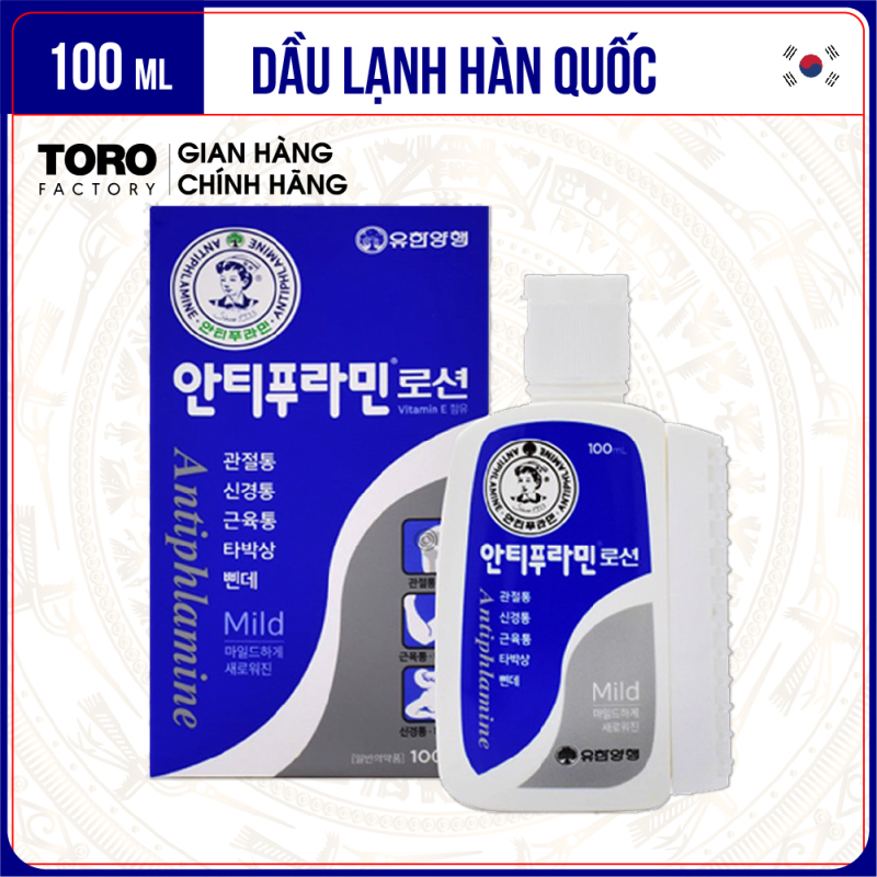 [Chai 100ml] Dầu lạnh Hàn Quốc xoa bóp massage Antiphlamine Mild | TORO FACTORY