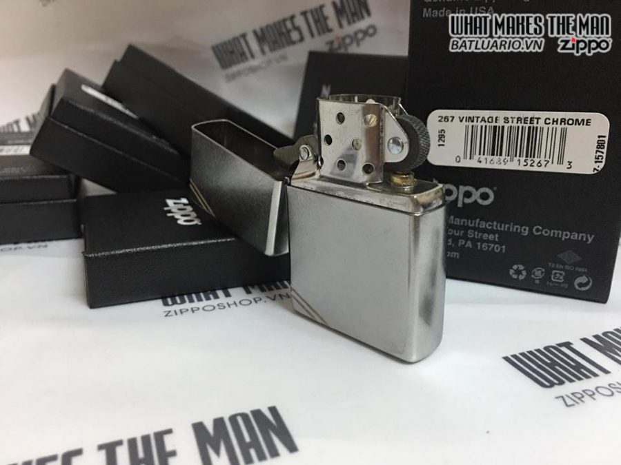 Bật lửa Zippo 267 – Zippo Vintage Street Chrome